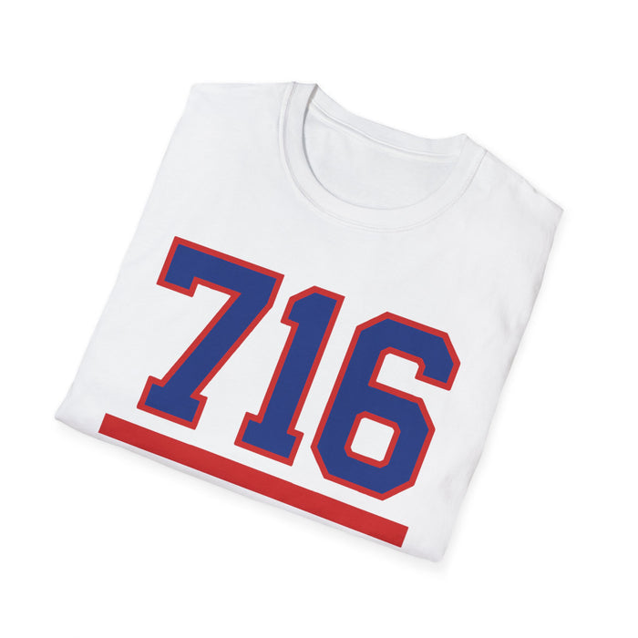 716 Buffalo T-Shirt – Retro Area Code Athletic Graphic Tee | Teesrus716