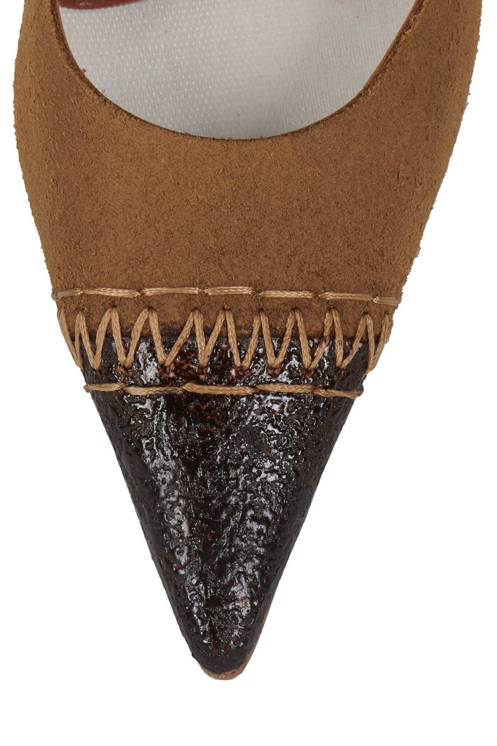 ARDYN-P Jeffrey Campbell Deconstructed Pump Tan Suede Brown
