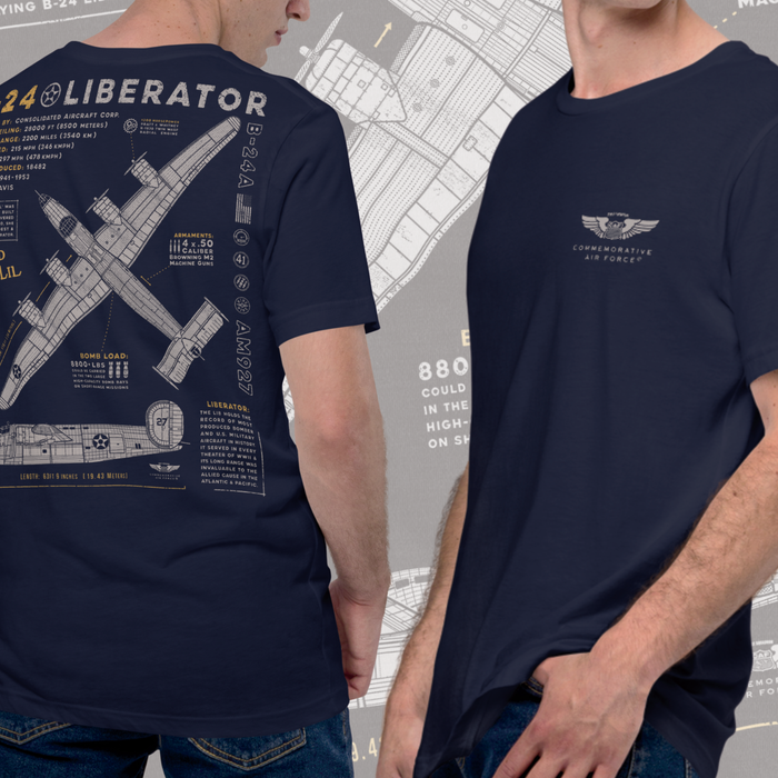 B-24 Liberator "Diamond Lil" Blueprint Premium T-Shirt