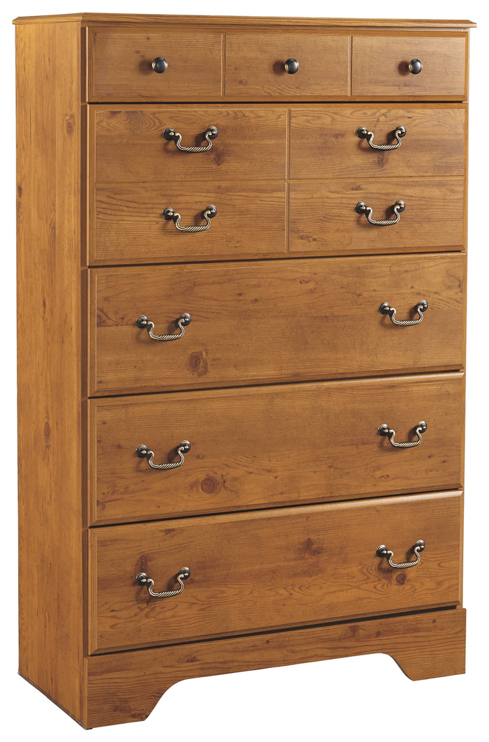 Bittersweet B219-46 Light Brown Five Drawer Chest