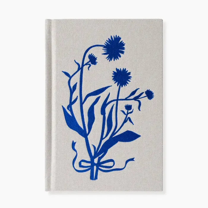 Blue Flora | Mini Linen Bound Journal