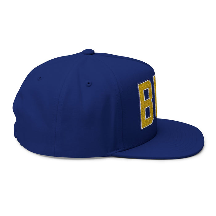 Buffalo Flat Bill Hat – BUF Chenille Varsity Snapback Cap | Blue & Gold 716 Apparel | Teesrus716