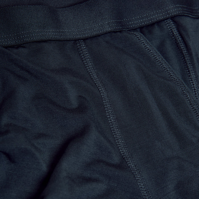 Carbon Boxer Brief close-up of waistband and overlocked seams.