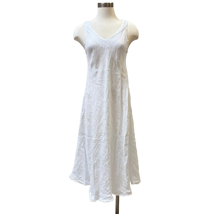 CC Meo Meli Linen V Neck Bias Long Dress