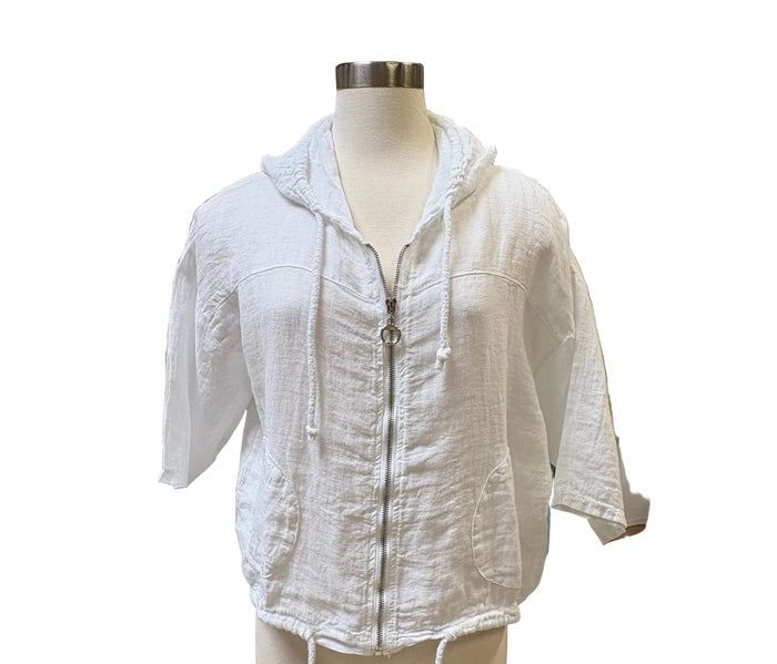 CC Meo Meli White Zip Hoodie