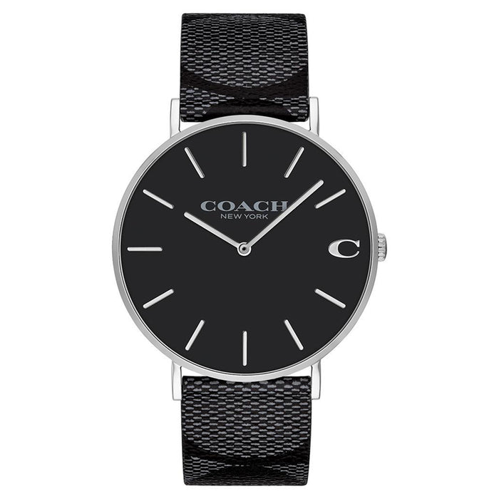 Coach Charles Casual Black Leather Men's Watch - 14602157
