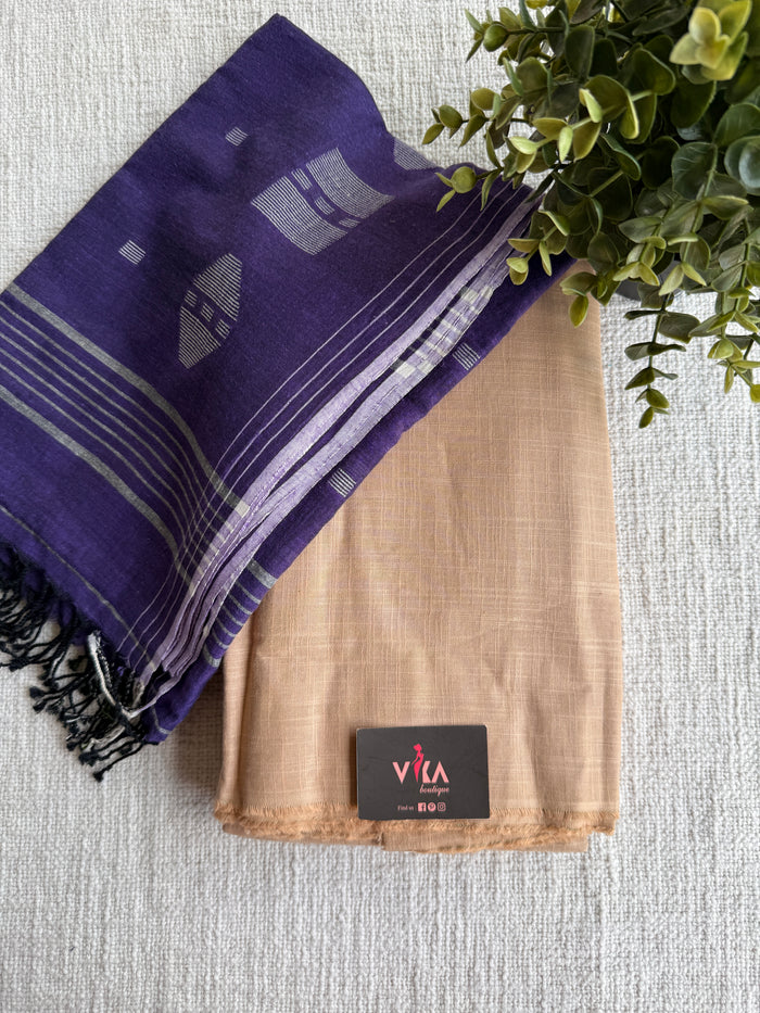 Cotton suit set with jamdhani dupatta