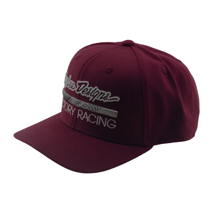 Curved Bill Snapback Troy Lee Designs Factory Racing Burgundy / Gray