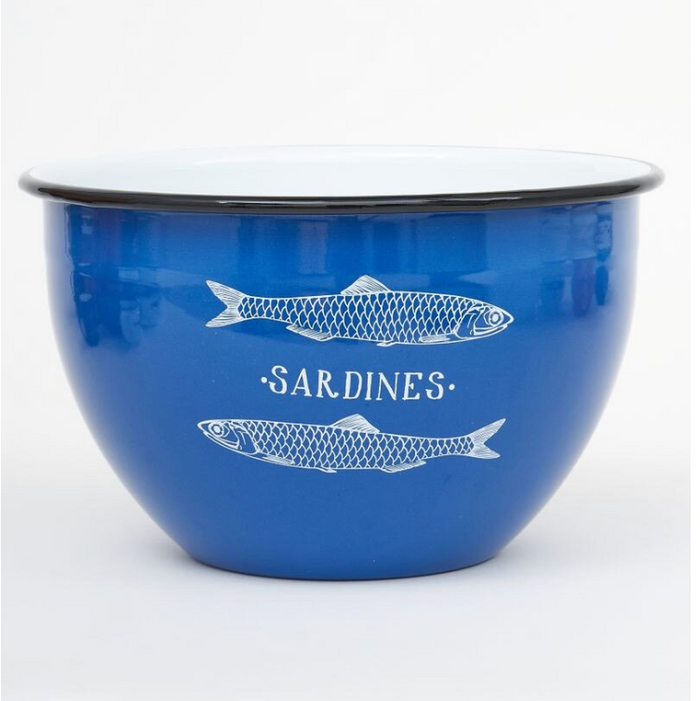 D Sardines Enamelware Bowl - large