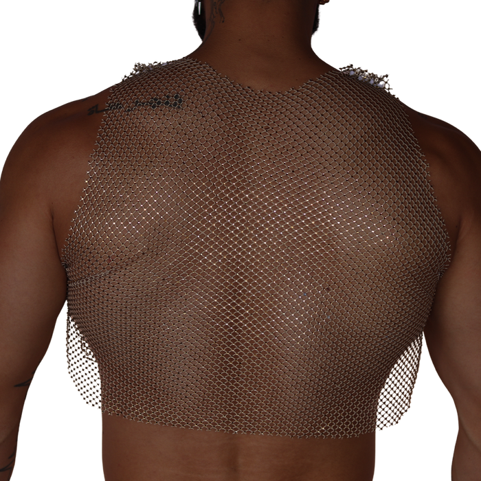 Diamond Beige Crop Top vista posterior de Gigo Underwear
