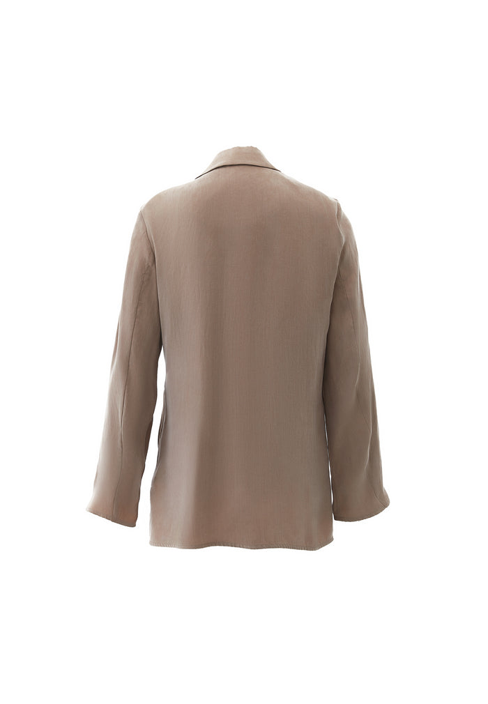 Double Breasted Blazer Jacket - DESERT TAUPE