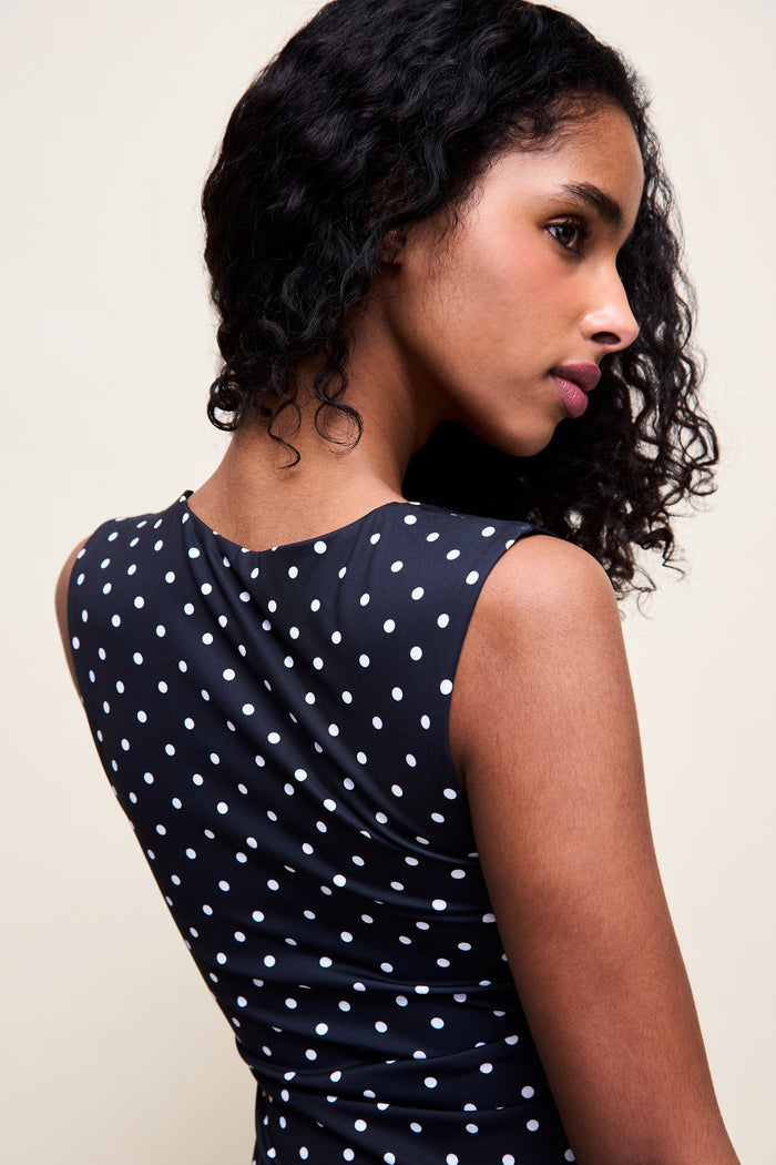 Full Length Celestial Top in Classic Polka Dot