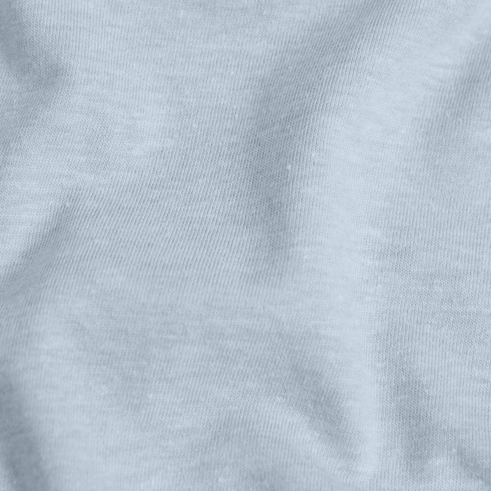 Heather Pale Blue V Neck T Shirt with fine ribbed jersey-knit fabric.
