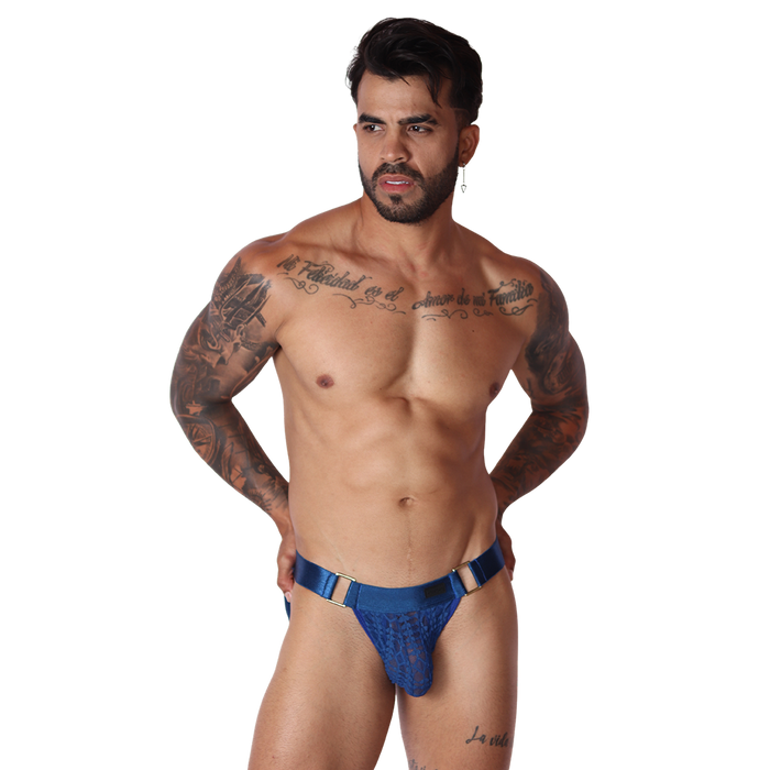 Illusion Blue Jockstrap en modelo de Gigo Underwear