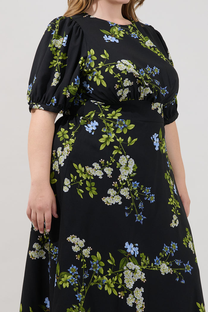 Iriela Smocked Maxi Dress Jardin Curve