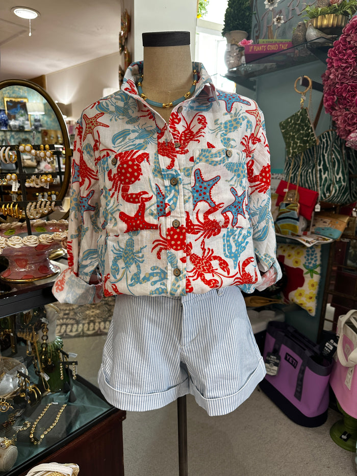 Ivy Jane TOP GAUZE CAMP SHIRT