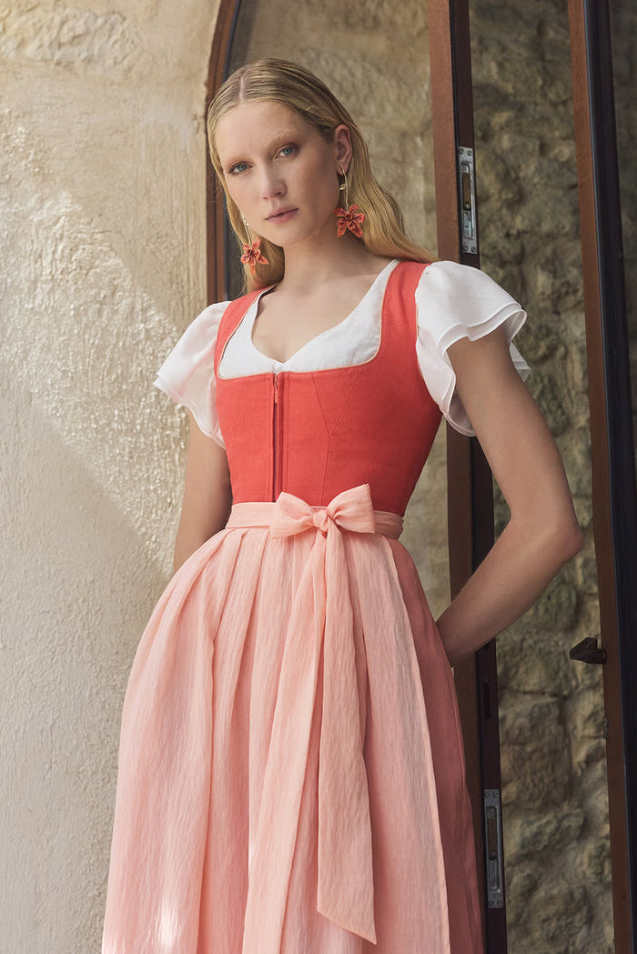 Kruger Sylphira Long Dirndl, Pink — 70cm 2pc Set