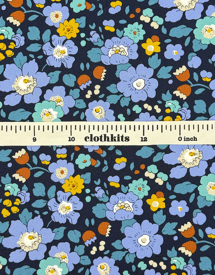 Liberty Fabrics Stretch Gabardine Cotton Fabric, Betsy Meadow A