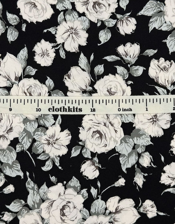 Liberty Fabrics Stretch Gabardine Cotton Fabric, Carline Rose A