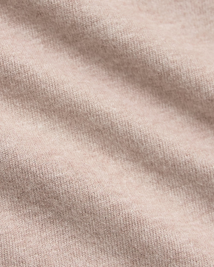 Light Heather Slate Mauve Classic V-Neck, showcasing soft, detailed knit.