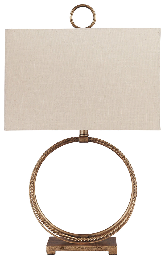 Mahala L208124 Antique Gold Finish Metal Table Lamp 1CN