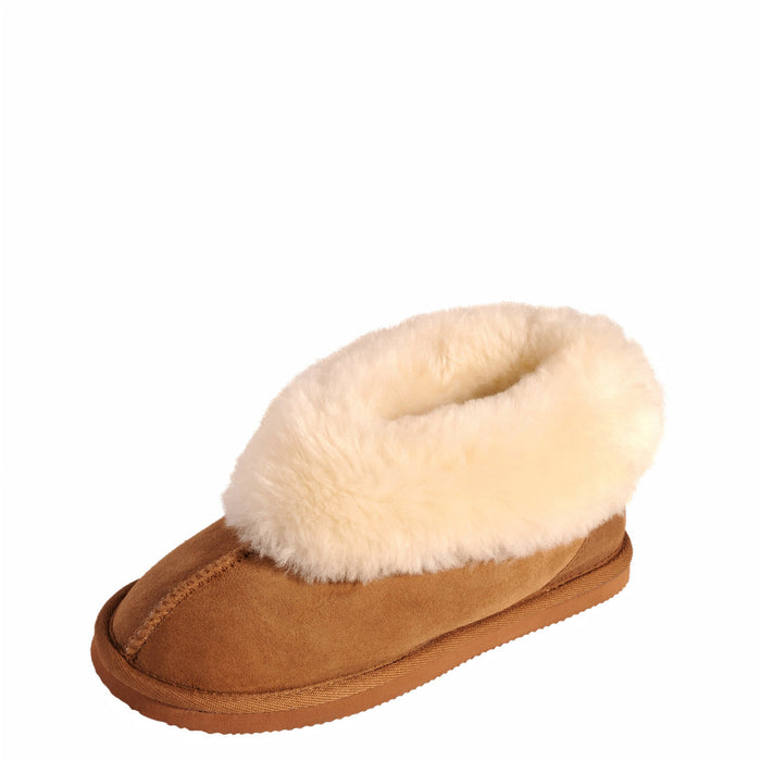 Mi Woolies - Padabout Sheepskin Slipper (154-PADABOUT) in the colour Walnut