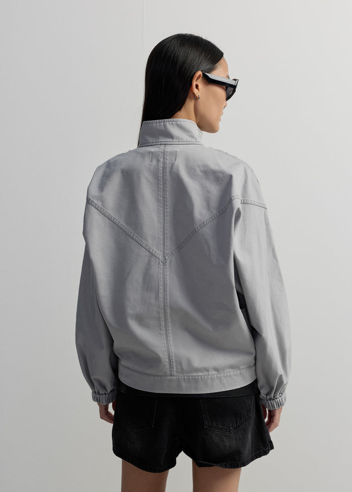 OVERSIZED GREY TRACK JACKET