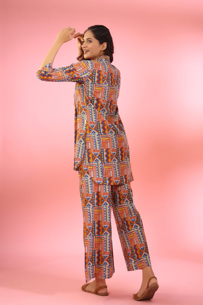Patterned Abstracts on Cotton Co-ord Set