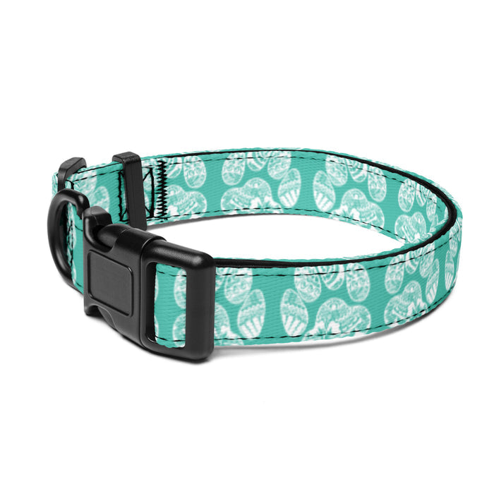 Paw Print Collar Aqua
