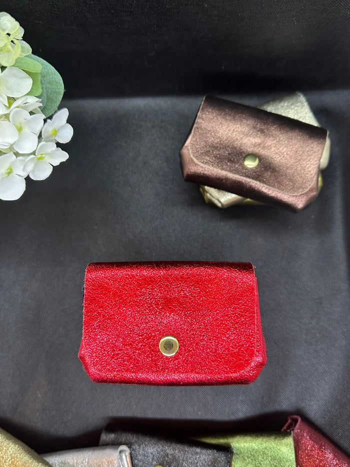 Porte-monnaie en cuir double poches DS.Sélection