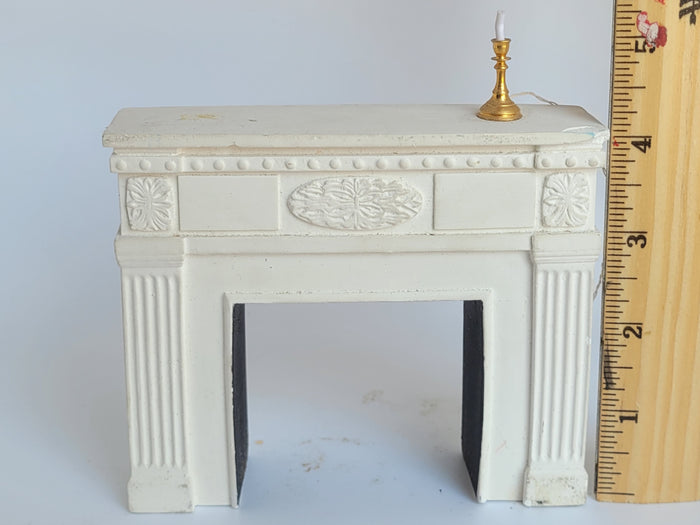 Pre-Owned Fireplace with Candle - As Is Condition