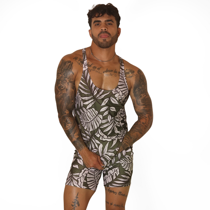 Prisma Green Tank en modelo de Gigo Underwear