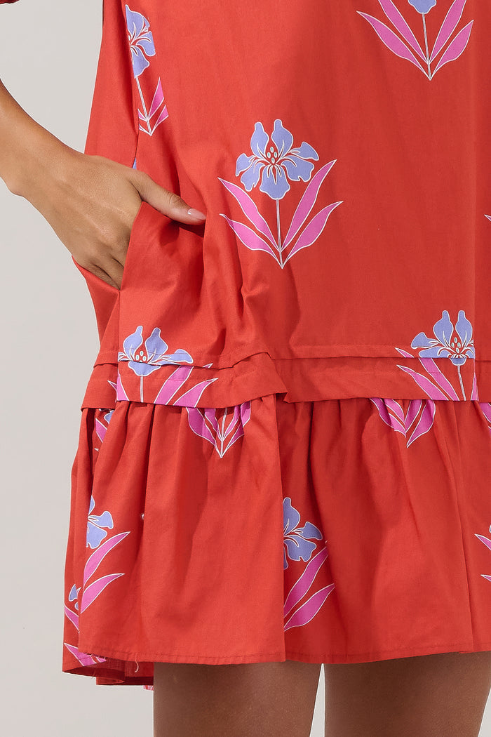 Reani Shift Mini Dress Floral