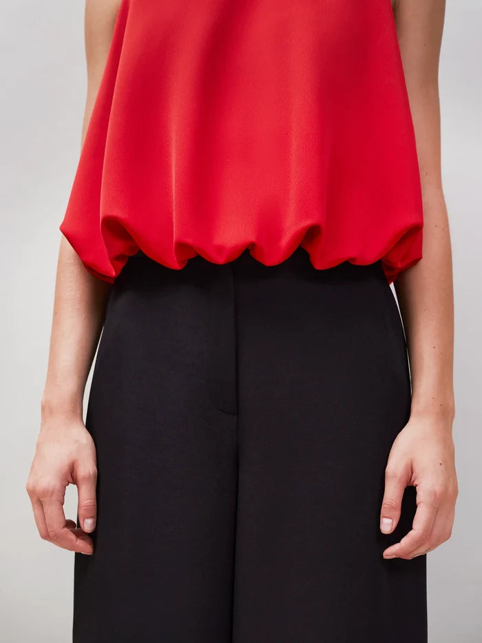 Red Bubble Hem Top