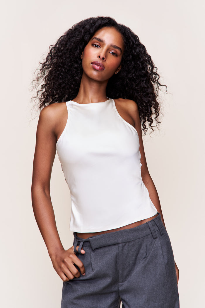 Regine Cowl Neck Top in Cream