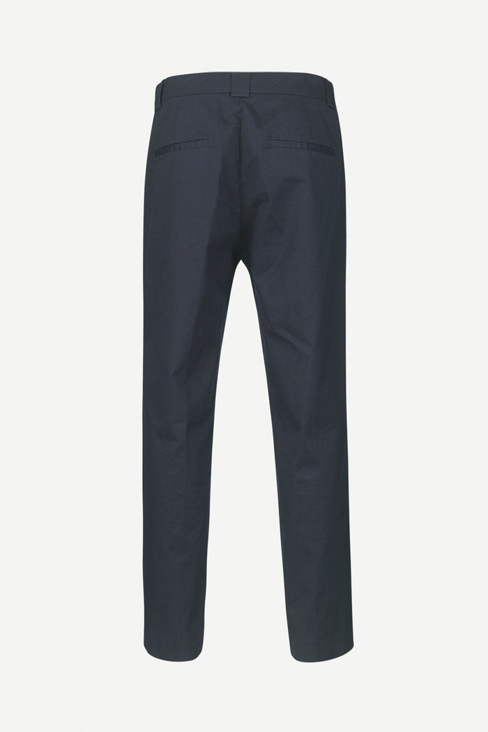 Samsoe Samsoe - Besso Trousers Night Sky - Pantalon fuselé en coton - Homme-Pantalons et Shorts-M20200046