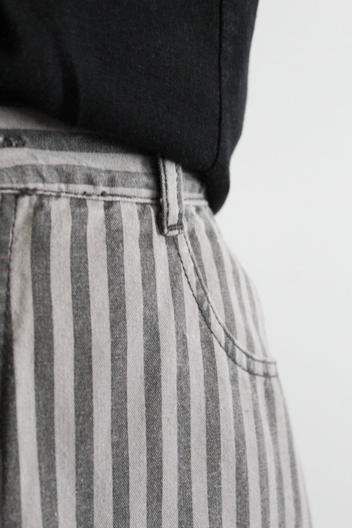 striped grayscale jeans