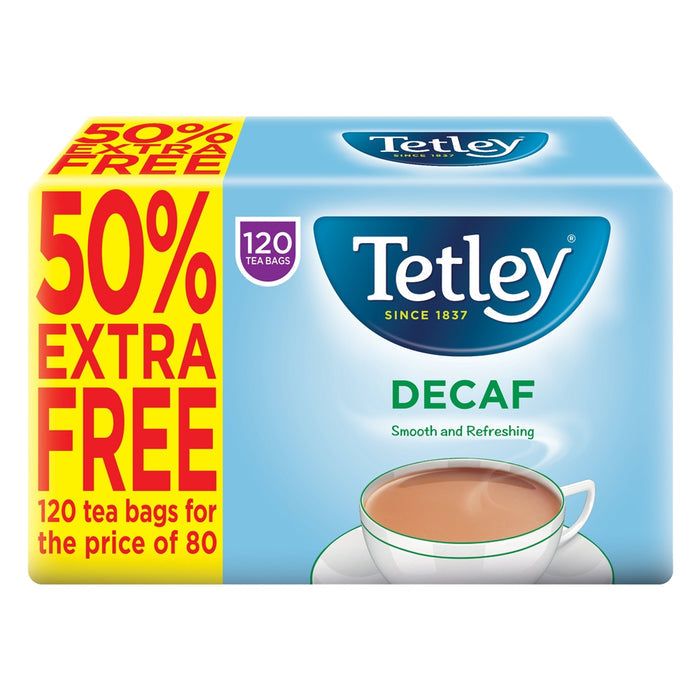 Tetley Decaf Tea Bags 80 + 50% Free | Poundstretcher 257921