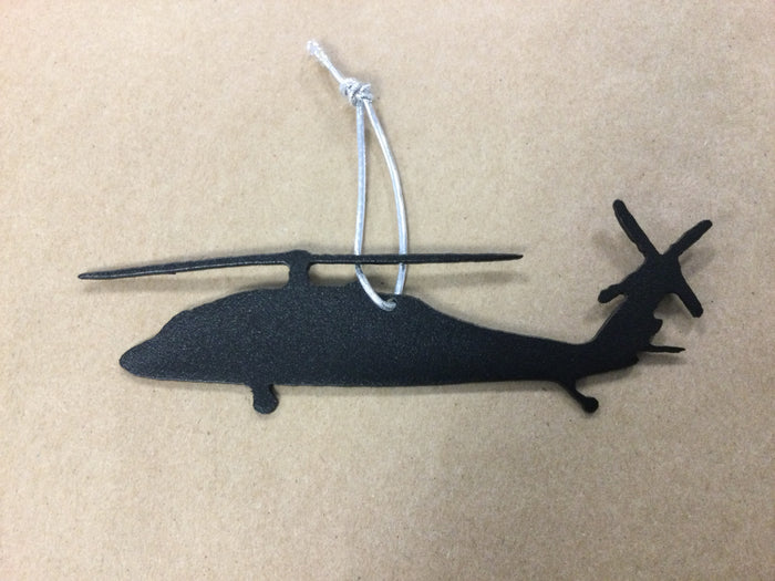 UH-60 Black Hawk Helicopter Ornament - Metal