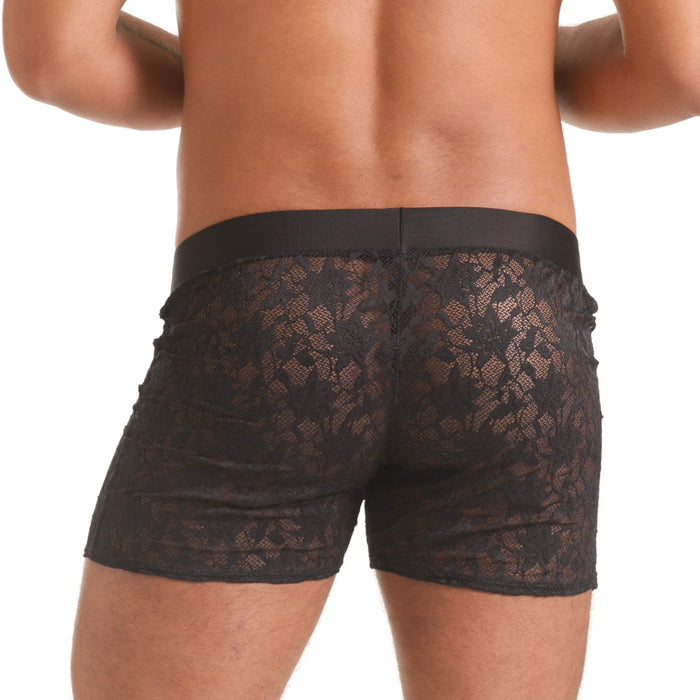 Vibrant Black Hotshort vista posterior de Gigo Underwear
