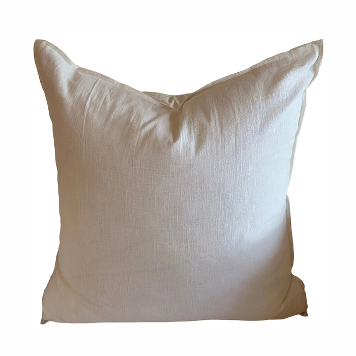 White Linen Square Pillows