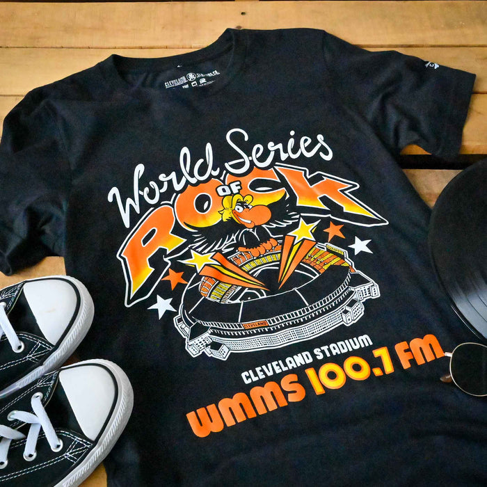 WMMS 100.7 FM The Buzzard - World Series Of Rock - Mens/Unisex Crew T-Shirt *Officially Licensed