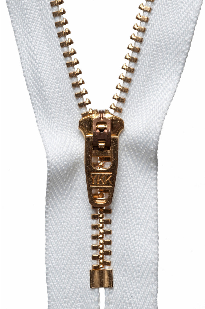 YKK Brass Jeans Zip: 18cm