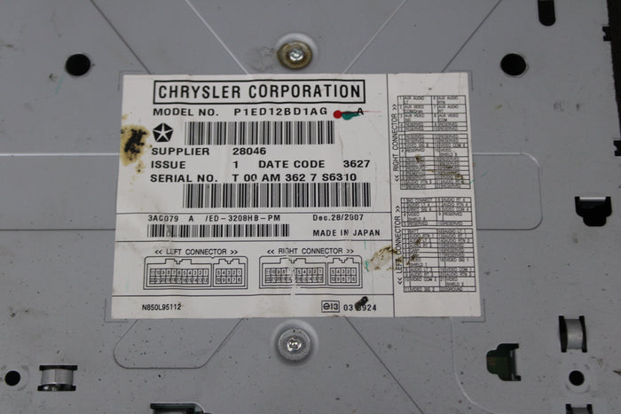 08 Jeep Grand Cherokee Commander Rear Entertainment Media Screen 1ED12BD1AG OEM