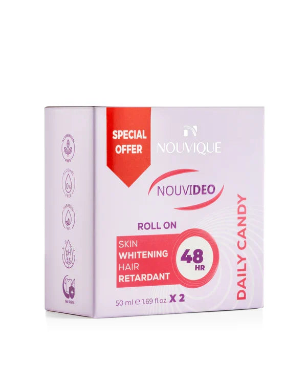 نوفيك رول اون نوفي ديو 1+1 كاندي 50مل - Nouvique Nouvideo Roll On Candy 2X50ML (Kit)