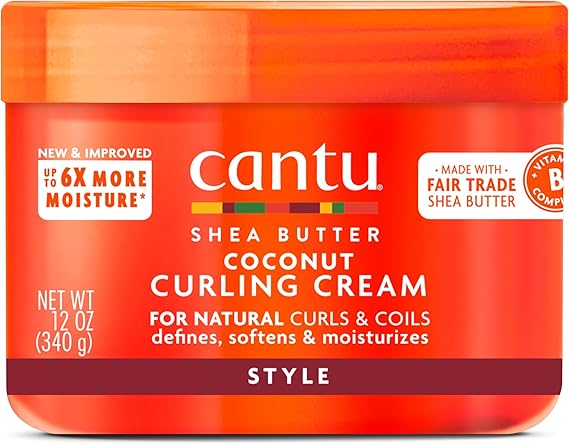 كانتو كريم للشعر الكيرلي 340مل كوكونت - Cantu Shea Butter Coconut Curling Cream 340ml