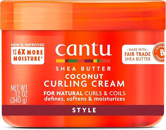 كانتو كريم للشعر الكيرلي 340مل كوكونت - Cantu Shea Butter Coconut Curling Cream 340ml