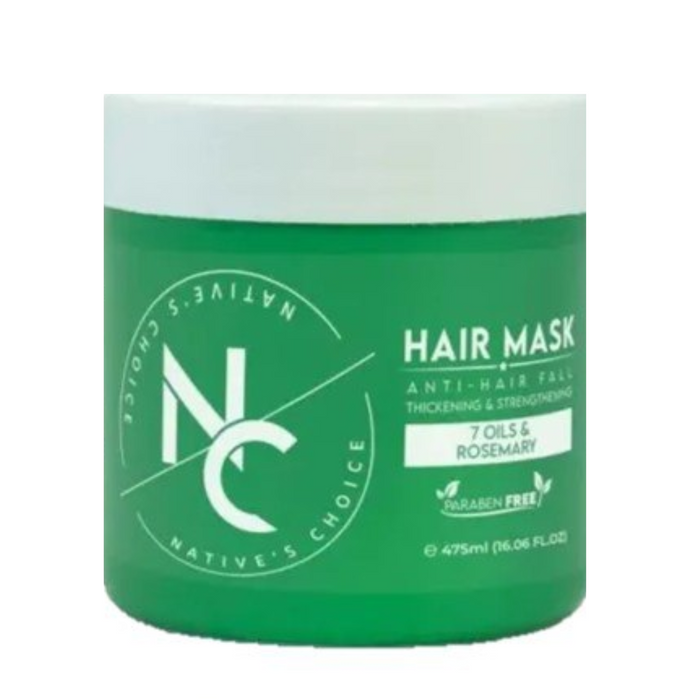 ناتيف شويس حمام كريم 400مل 7 زيوت وروز ماري - Native Choice Hair Mask 400ml - 7 Oils & Rosemary