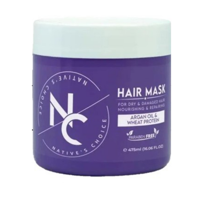 ناتيف شويس حمام كريم 400مل زيت ارجان وبروتين - Native Choice Hair Mask 400ml - Argan Oil & Protein