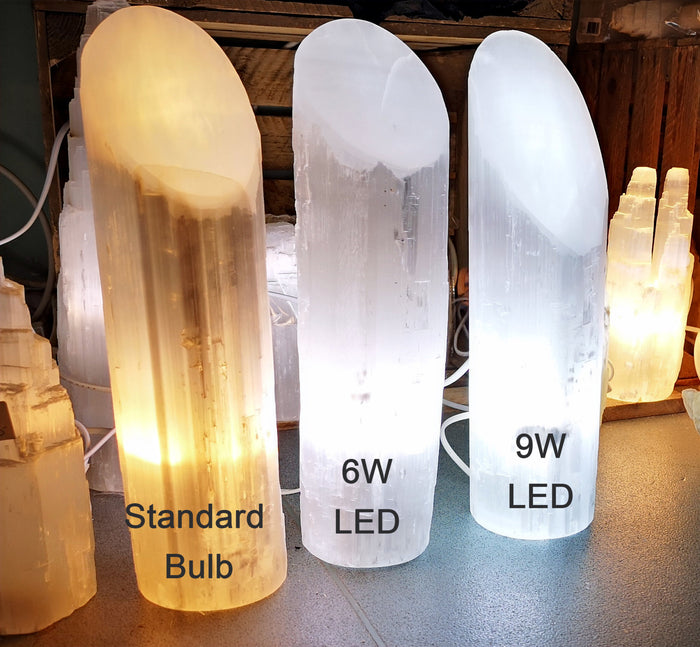 Earthstore® 40cm Selenite White LIPSTICK SHAPE Lamp (apx 16")